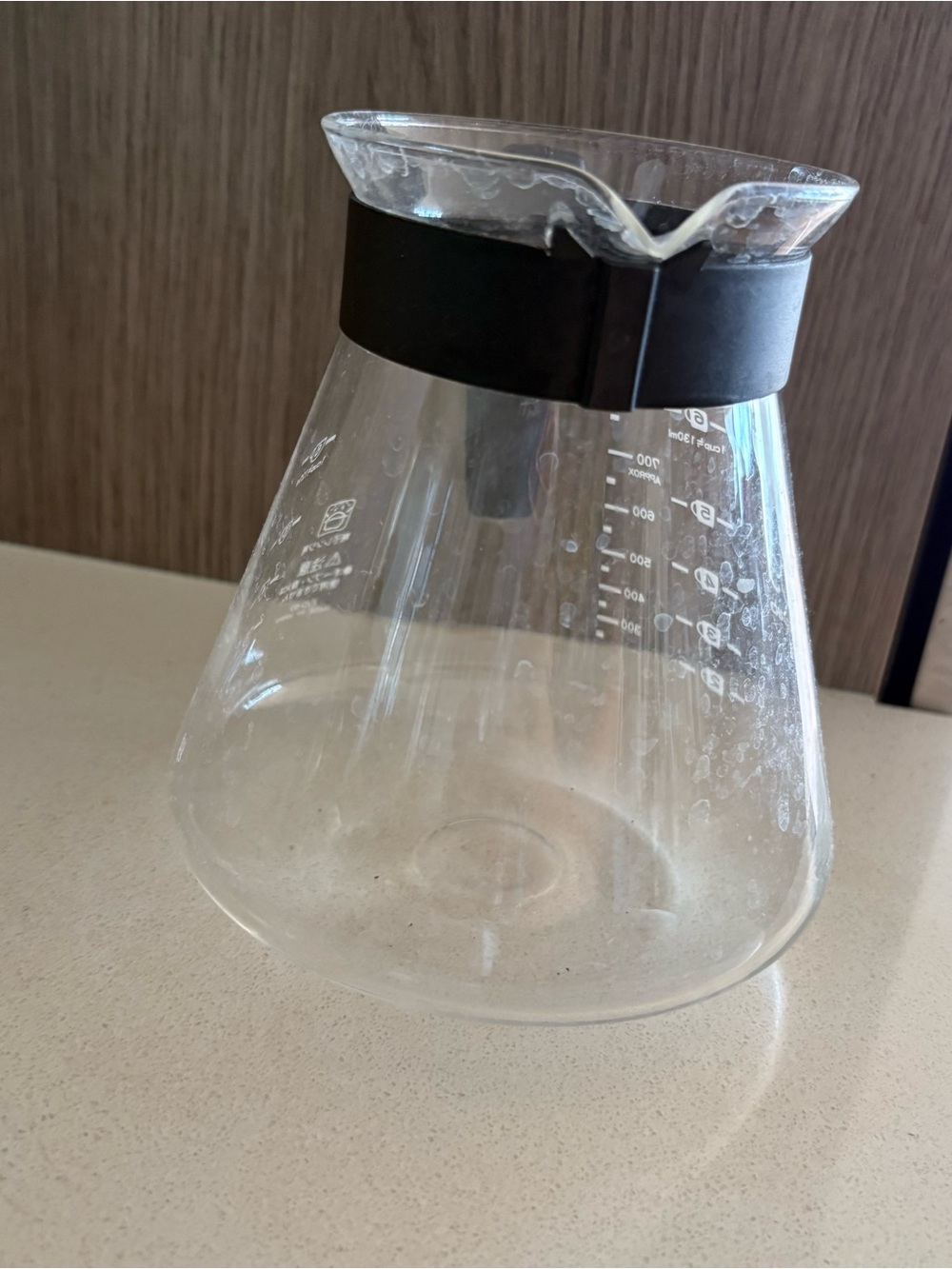 HARIO Clear Glass Coffee Server with Black Handle - Picture 3 of 9